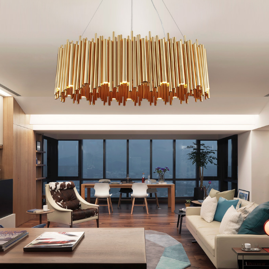 Orchestral Oval Suspension Pendant Light