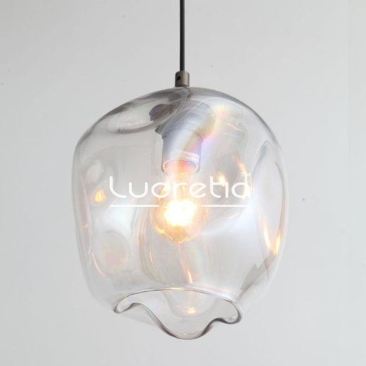 Scrunch Hand-Blown Glass Cluster 3 Pendant Light