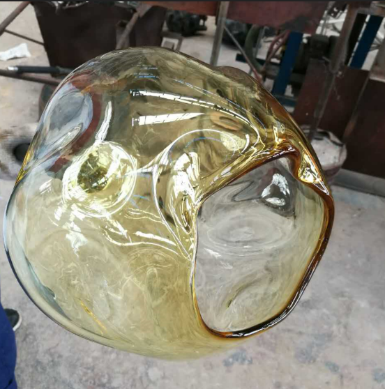 Scrunch Hand-Blown Glass Cluster 3 Pendant Light