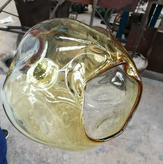 Scrunch Hand-Blown Glass Cluster 5 Pendant Light