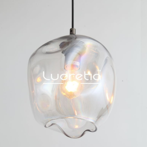 Scrunch Hand-Blown Glass Cluster 5 Pendant Light