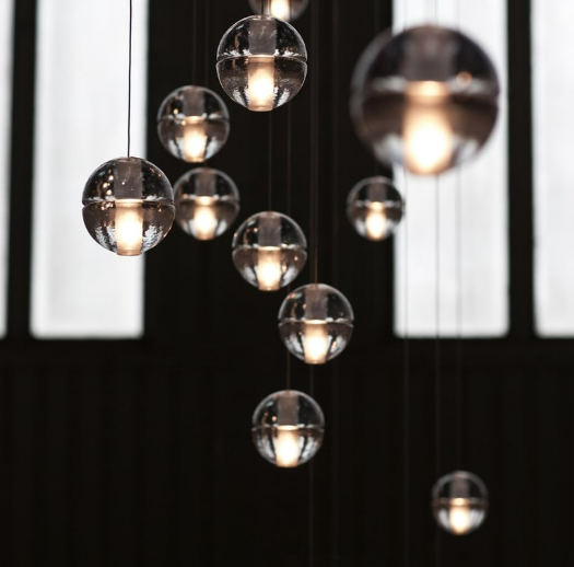 Hand Blown Sphere 1 Pendant light