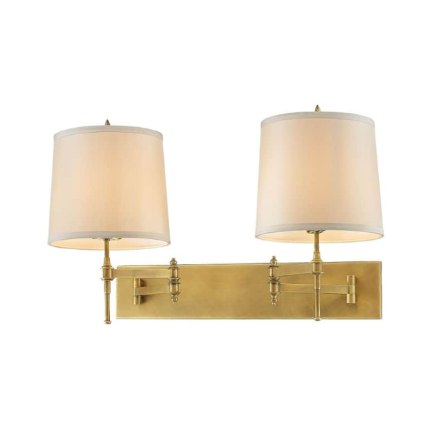 St Louis 2 Brass Wall Lamp