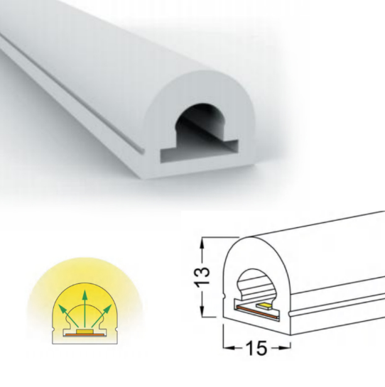 Lucretia 1315 Neon Flex for curved walls