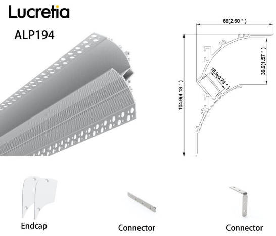 Lucretia 194 Trimless Wall LED Profile