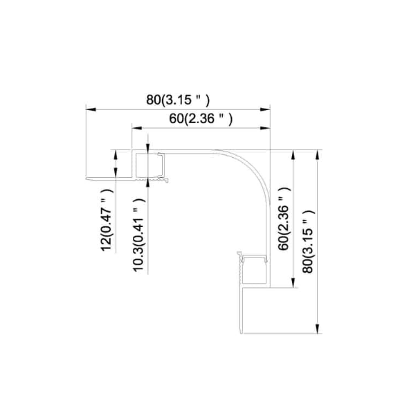 Lucretia 168 Aluminium Extrusion Strip Profile