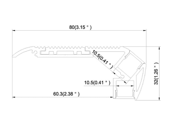 Lucretia 024-R1 Commercial Staircase Lighting Profile