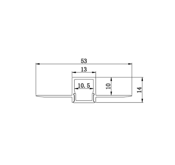 Lucretia 068-R Trimless Extrusion Strip Profile