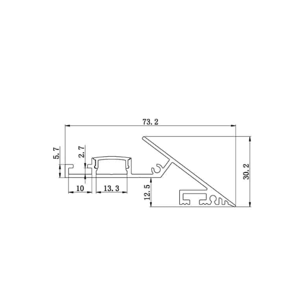 Lucretia 091E Aluminium Extrusion Strip Profile