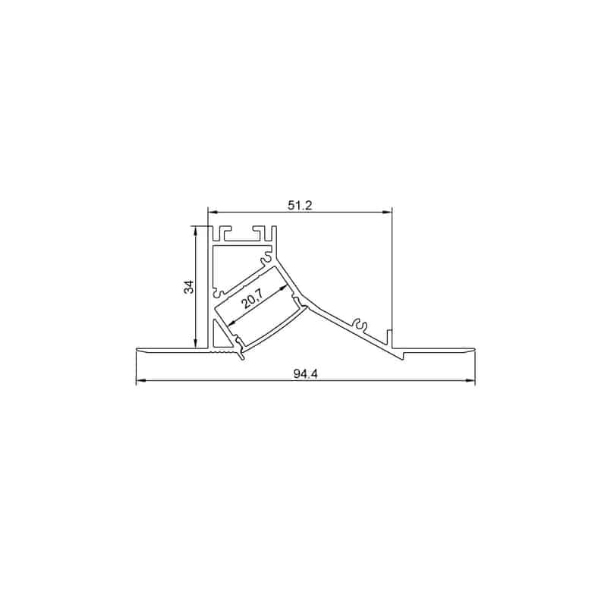 Lucretia 126 Trimless Wall Washer Profile