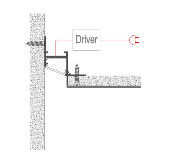 Lucretia 118 Recessed Aluminium Extrusion Strip Profile