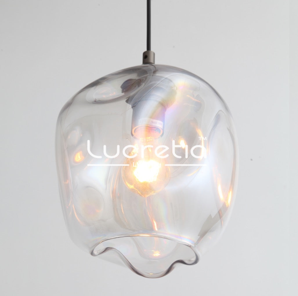 Scrunch Hand-Blown Glass Pendant Light