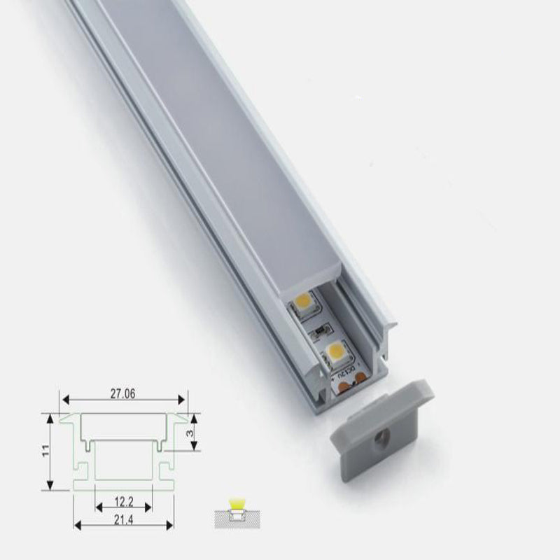 In Ground Recessed Waterproof Aluminium Extrusion Strip Profile 11mm