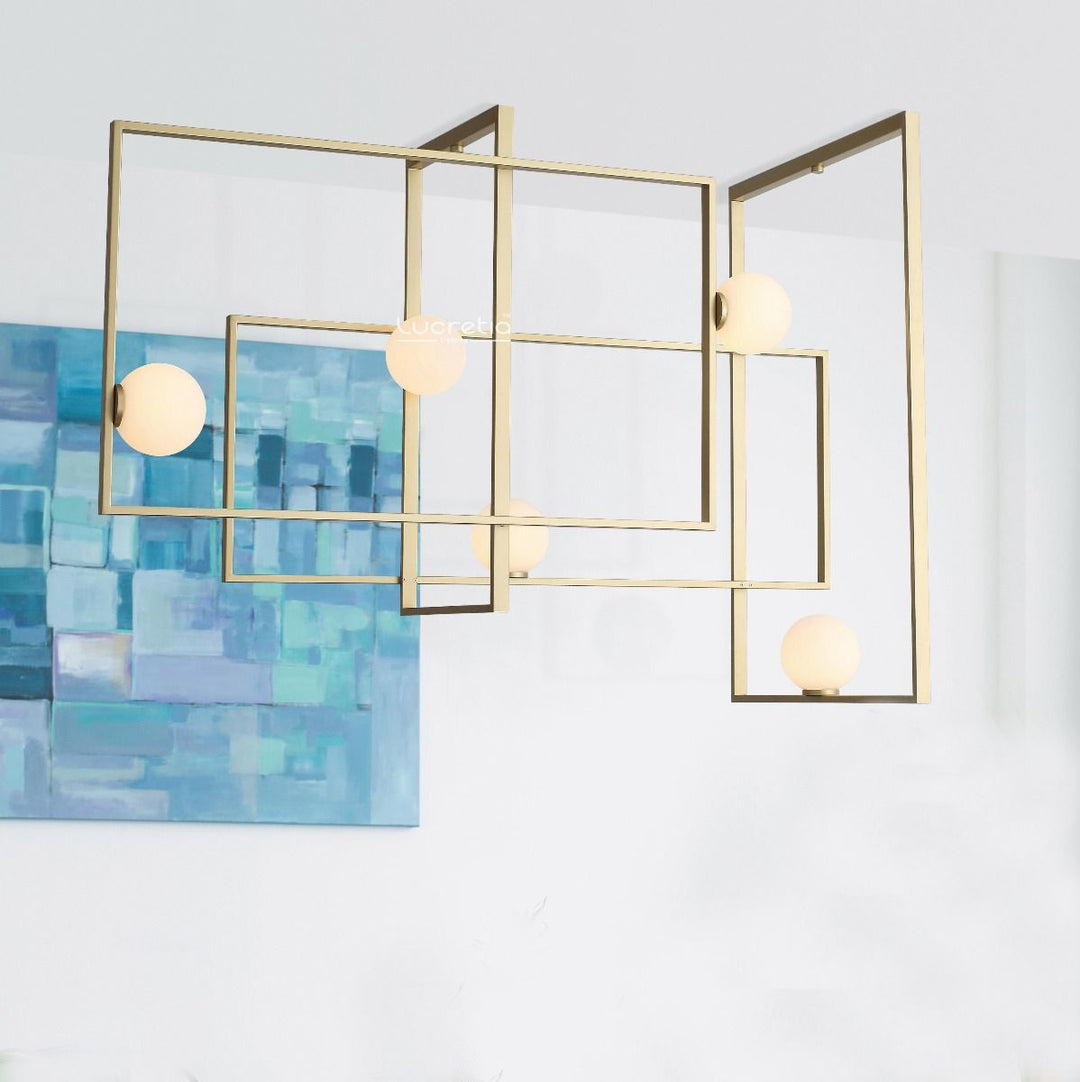 Mondrian Glass Ceiling Light D