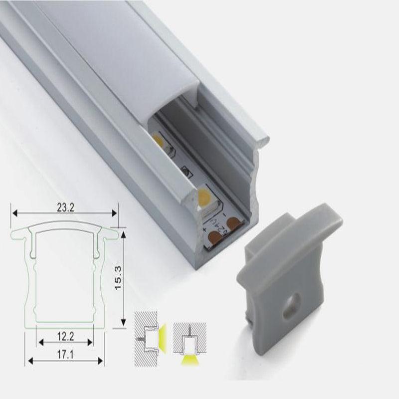 Recessed Aluminium Extrusion Strip Profile 15mm