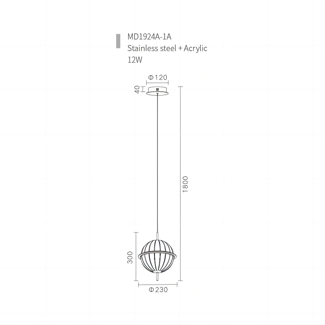 Selene Single Pendant light