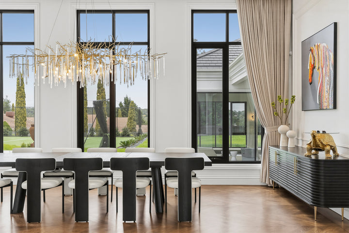 Glazed Icicle Brass Chandelier