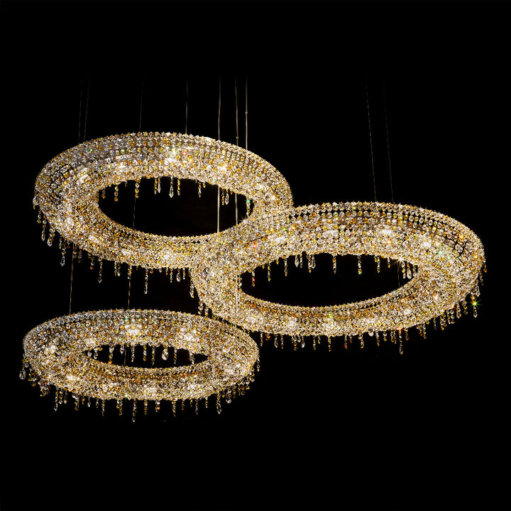 Trinity Halo Chandelier Trio