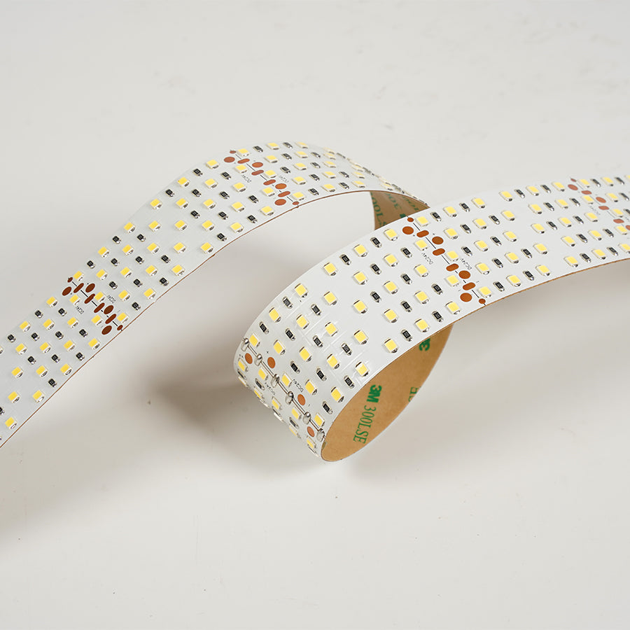2835 triple row LED strip supplied in roll for commercial lighting projects