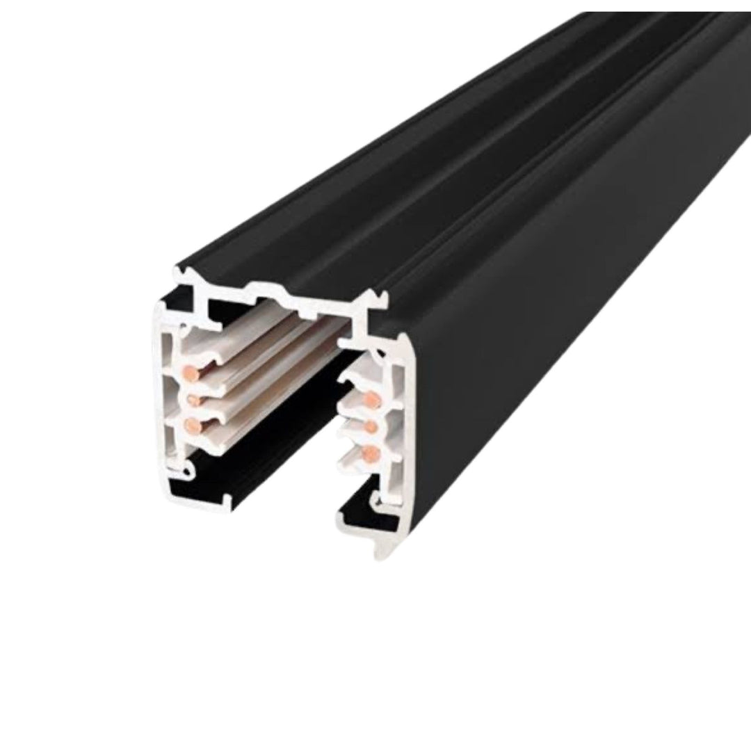 3 circuit power track with DALI control showing aluminium rail profile for professional lighting systems