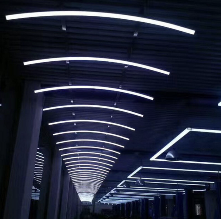 LumiBay Arc 3040 – Suspended LED Curve Light for Car Care & Display Bays