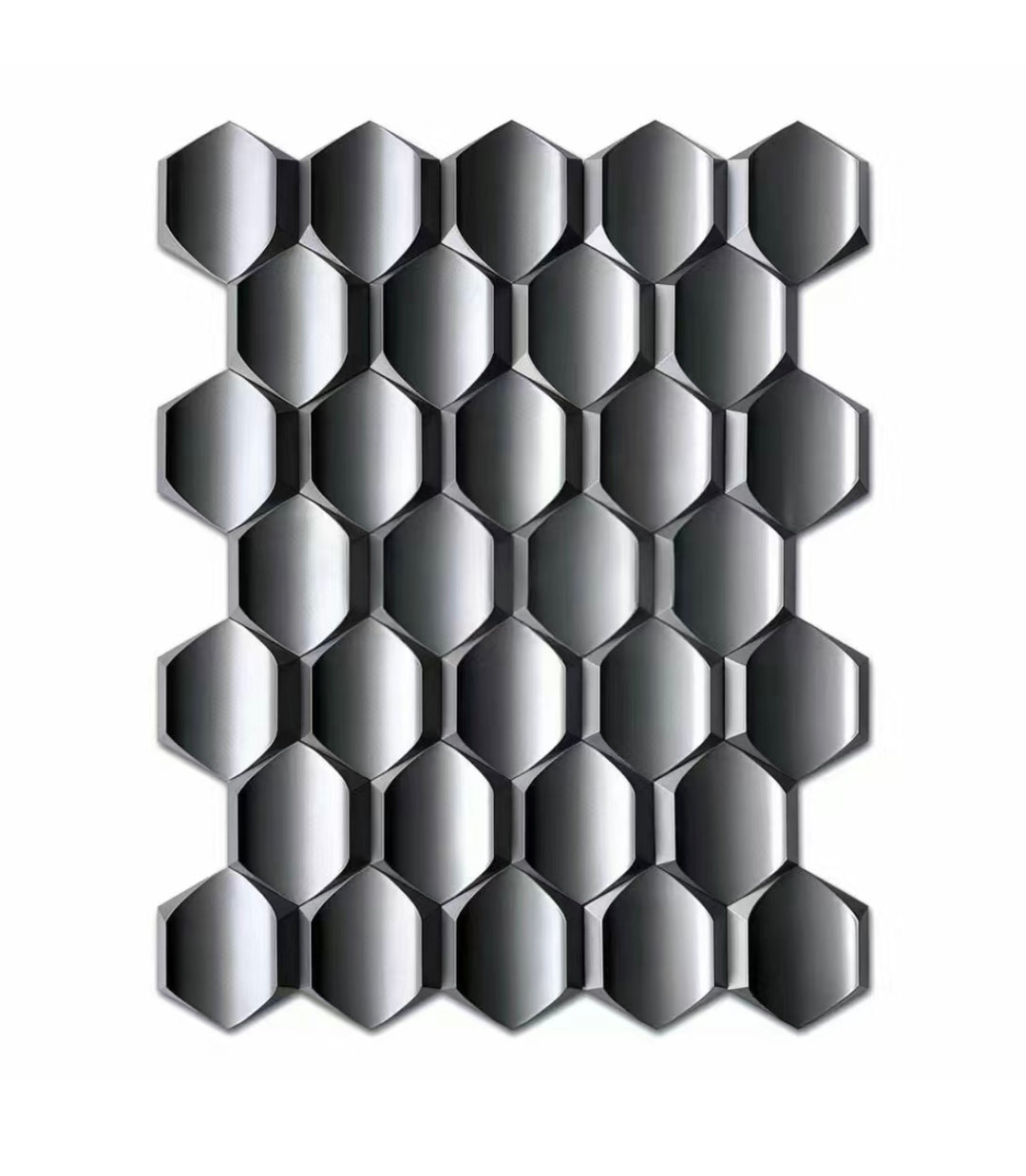 3D cement wall tile module showing three-dimensional surface structure