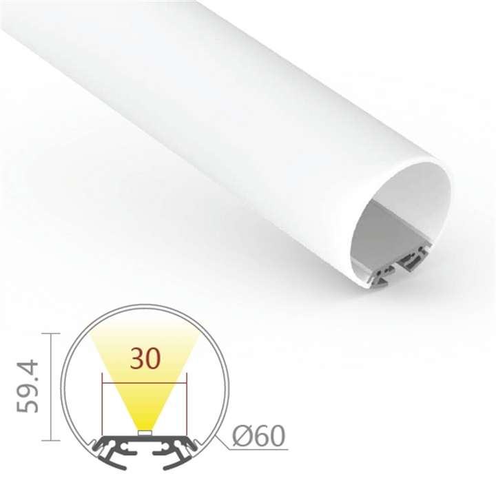 FlexGlow R60 Round Ø60mm LED Linear Light