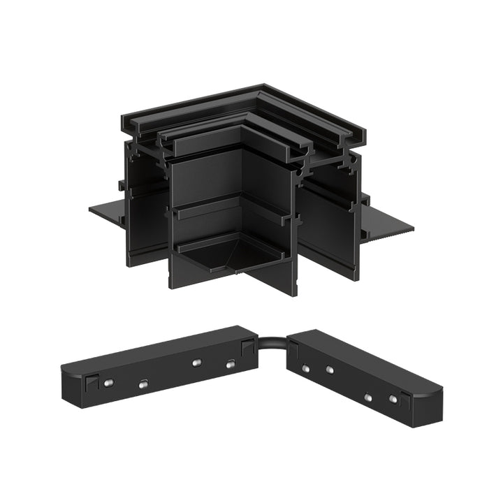 801 Pro recessed magnetic track corner connector for DC48V low-voltage track-to-track power transmission
