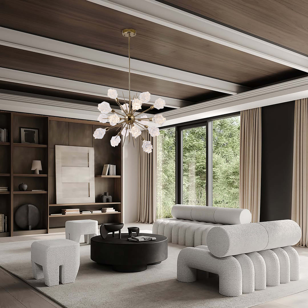 Rosetta Bloom Starburst 16-Light Chandelier