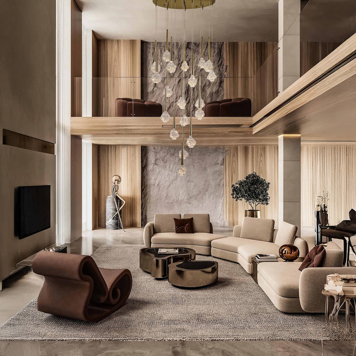 Rosetta Bloom Spiral 19-Light Chandelier