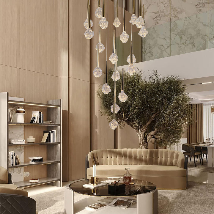 Rosetta Bloom Spiral 19-Light Chandelier