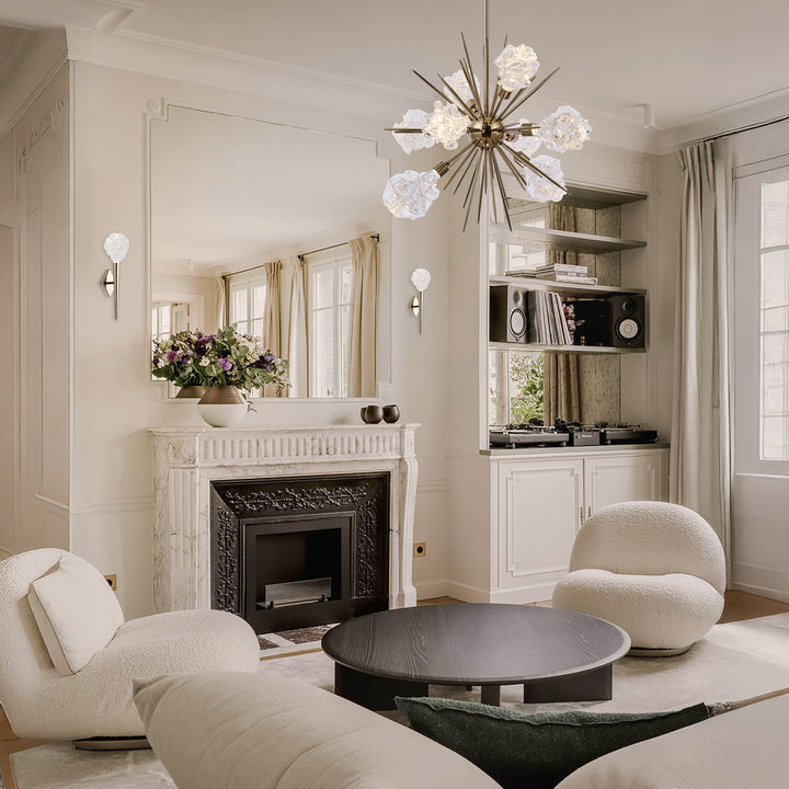 Rosetta Bloom Starburst 8-Light Chandelier