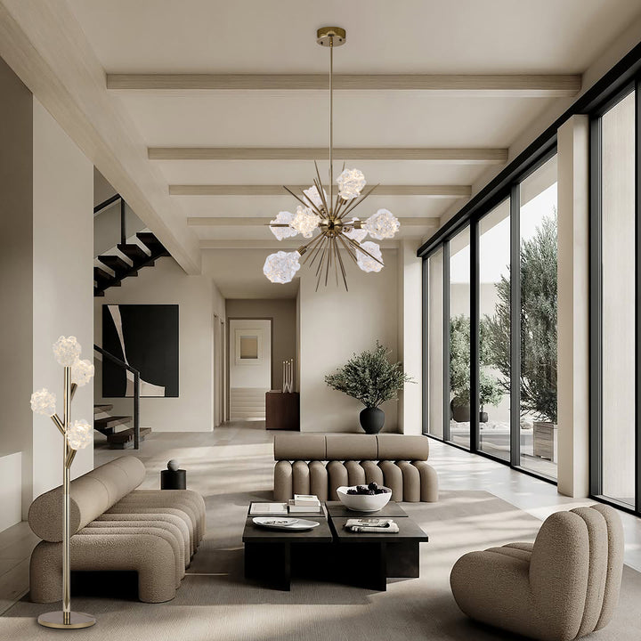 Rosetta Bloom Starburst 8-Light Chandelier