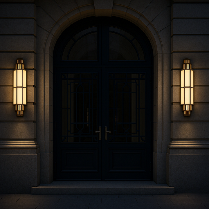 Empire Glow Brass Outdoor Wall Light