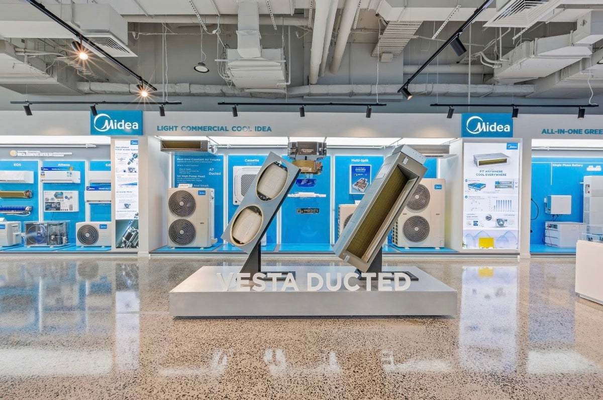 Midea showroom display wall