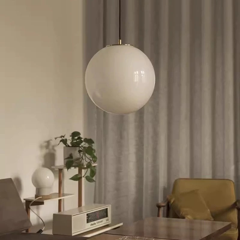 White Ball Pendant light