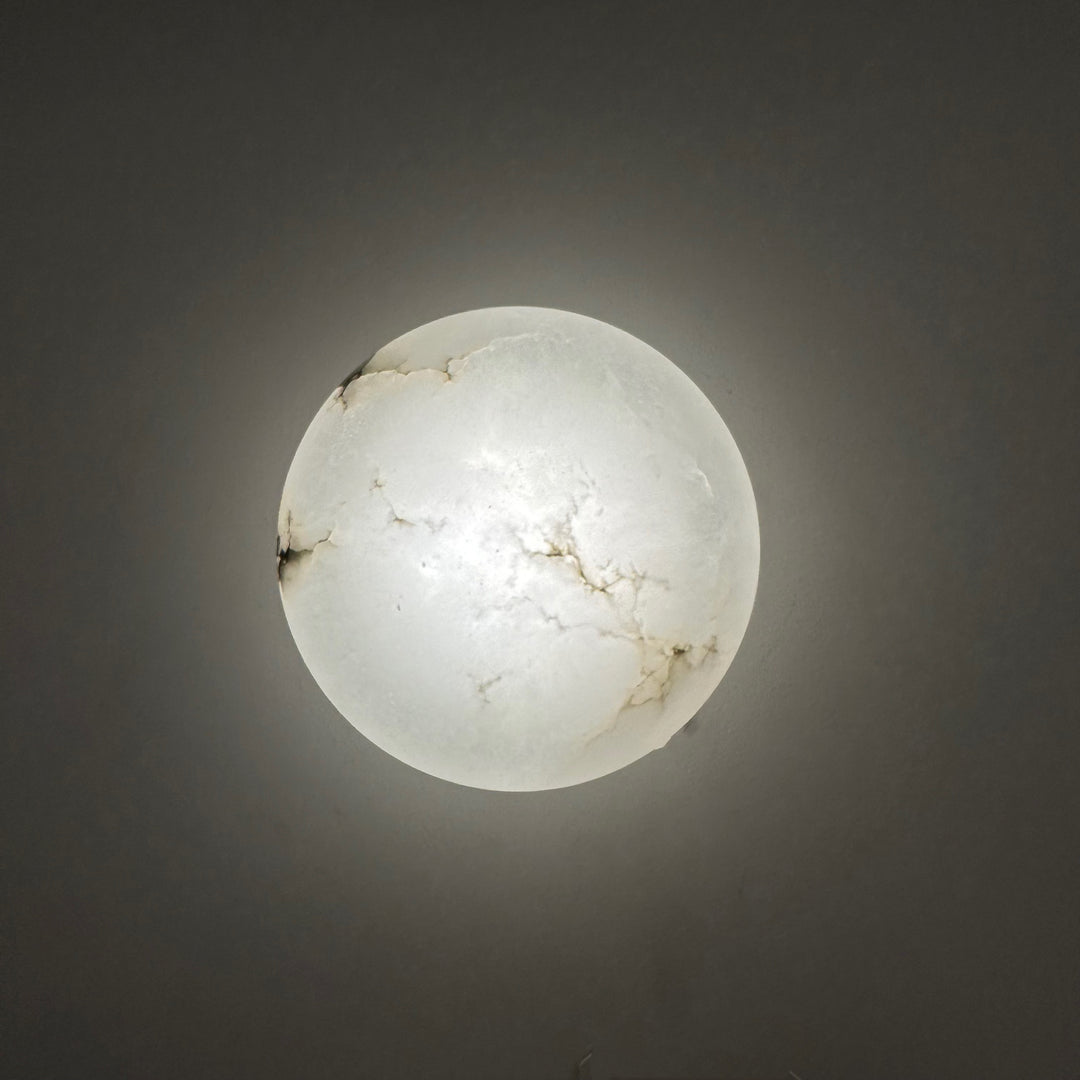 BrassAura 150 Alabaster Wall Lamp