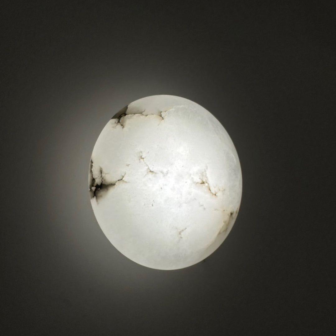 BrassAura 150 Alabaster Wall Lamp