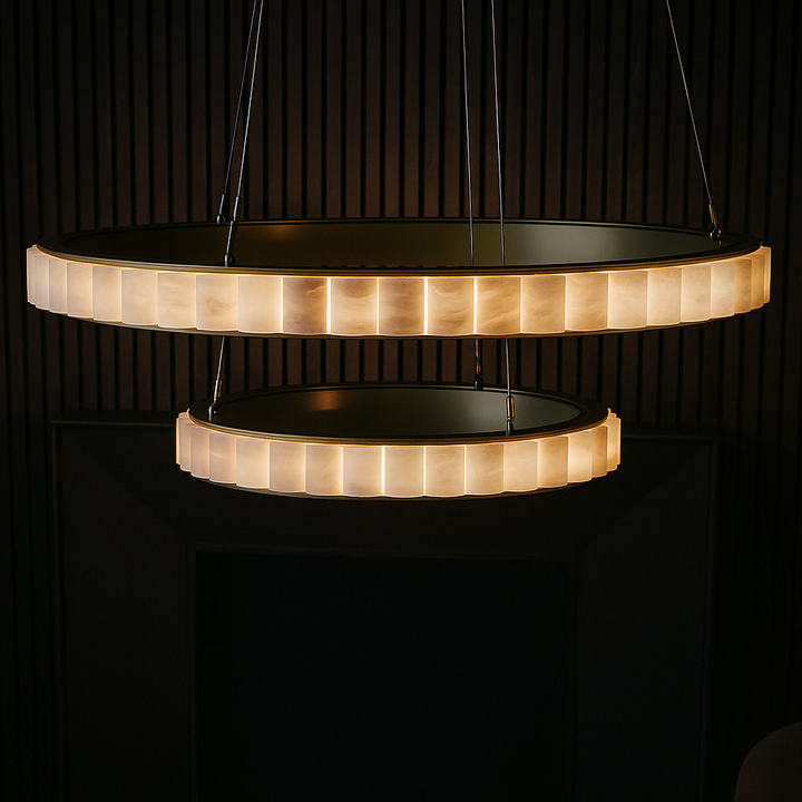 Mystic Double Alabaster Pendant light