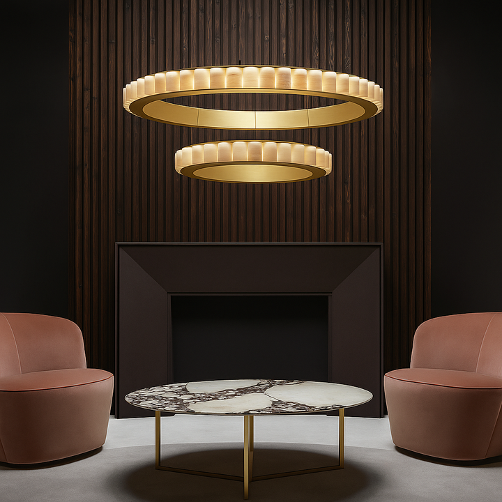 Mystic Double Alabaster Pendant light