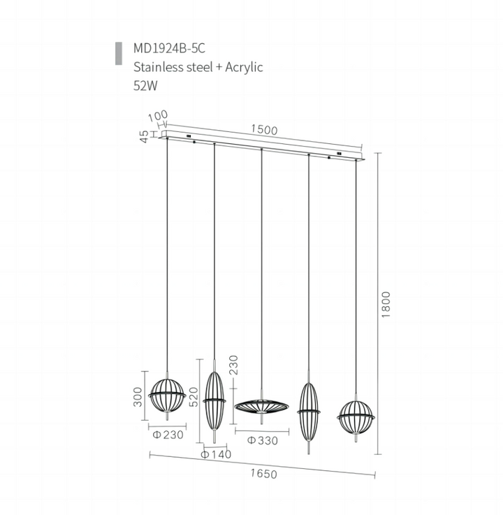 Selene Single Pendant light