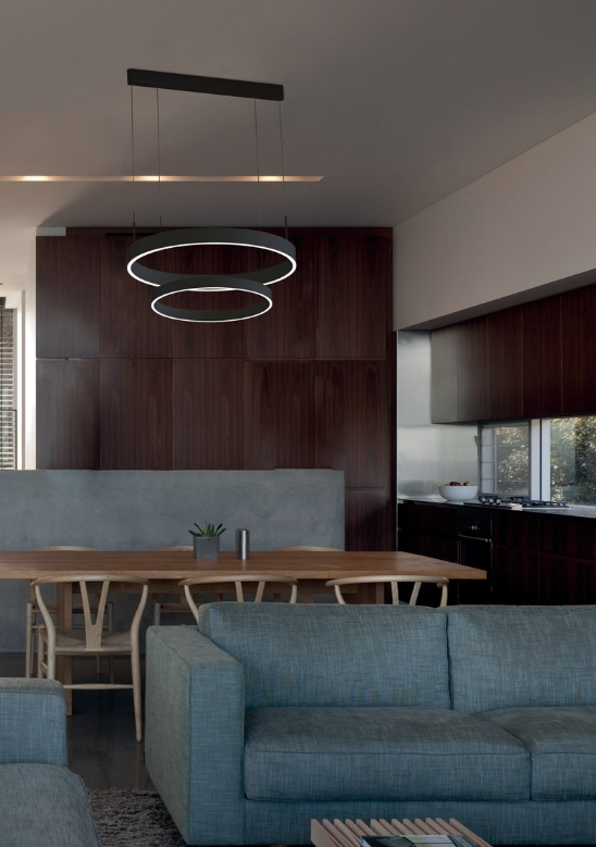 Lucretia Allura Double Ring Pendant Light - Linear D