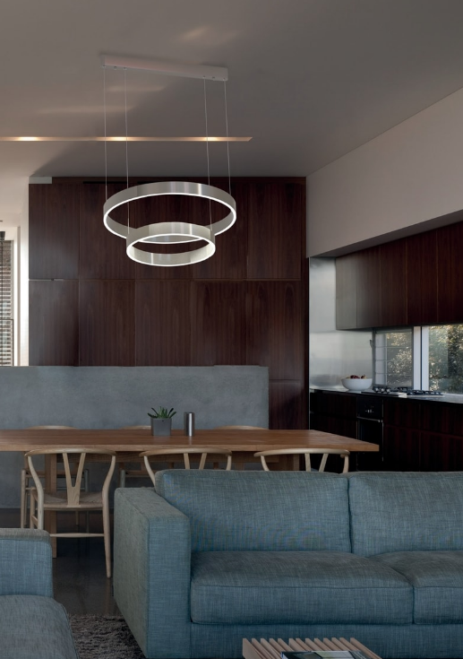 Lucretia Allura Double Ring Pendant Light - Linear D