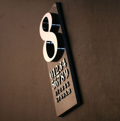 Lucretia Sign 3D LED Door Signs