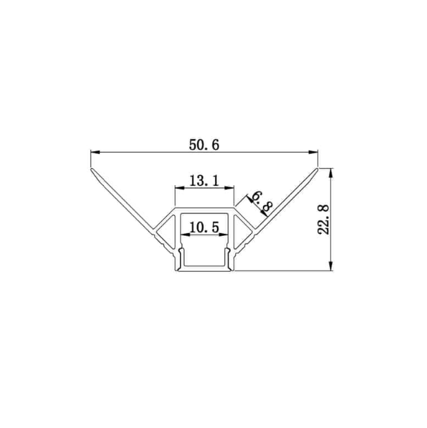 Lucretia 070-R Wall Extrusion LED Strip Profile