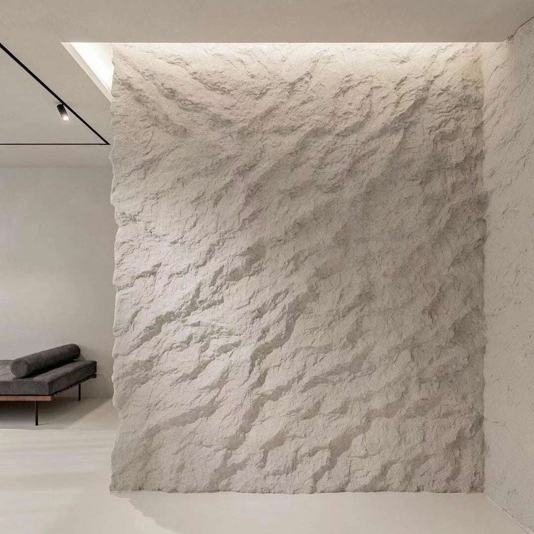 Soft Stone RockEdge textured wall panel with rugged stone-look surface, designed for architectural feature walls with natural rock-inspired texture