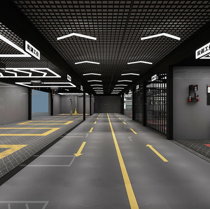 LumiBay Arrow 505 – Slanted Beam LED Guide Light for Vehicle Lanes & Detail Bays