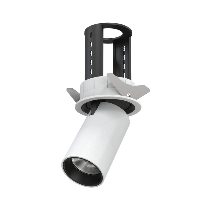 ADAPT 75 retractable architectural downlight featuring a pull-down adjustable design with precision COB optics, 355° rotation and 90° tilt.