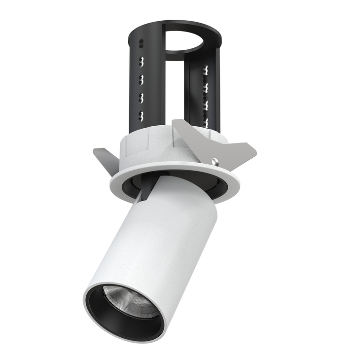 ADAPT 95 architectural downlight featuring a retractable design with 355° rotation, 90° tilt and precision COB optics.