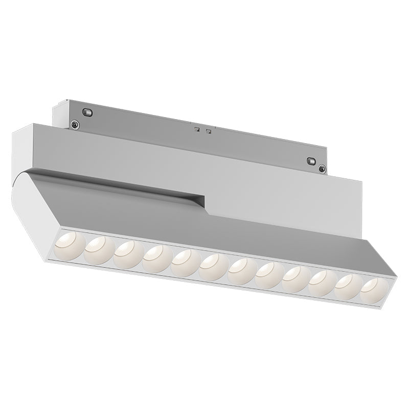 Adjustable magnetic track spotlight for wall grazing and accent lighting